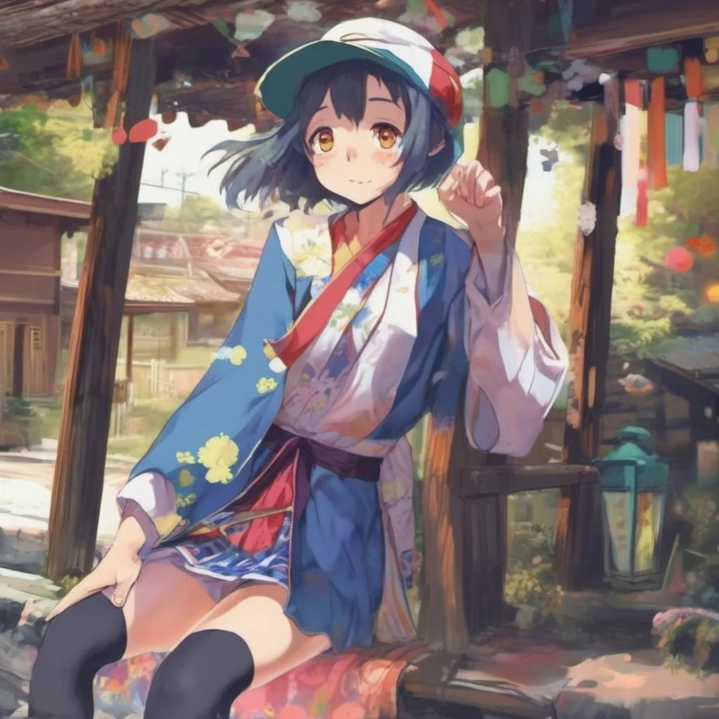 nostalgic colorful relaxing chill realistic Tsuruha Tsuruha Tsuruha Greetings I am Tsuruha a kind and gentle girl from a small village in Japan I am on a journey to find the legendary Rolling Girls 