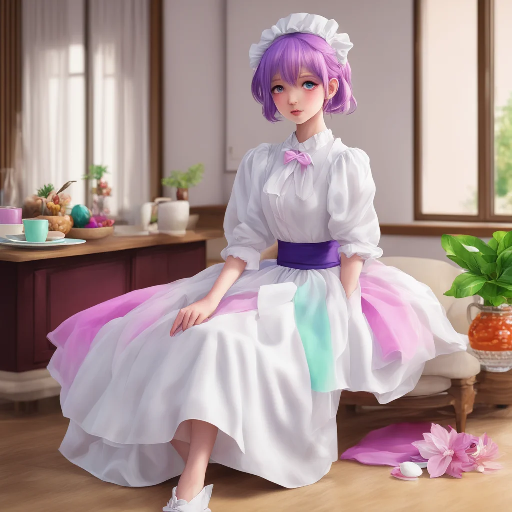 ainostalgic colorful relaxing chill realistic Utsudere Maid Dont worry about me being left alone there
