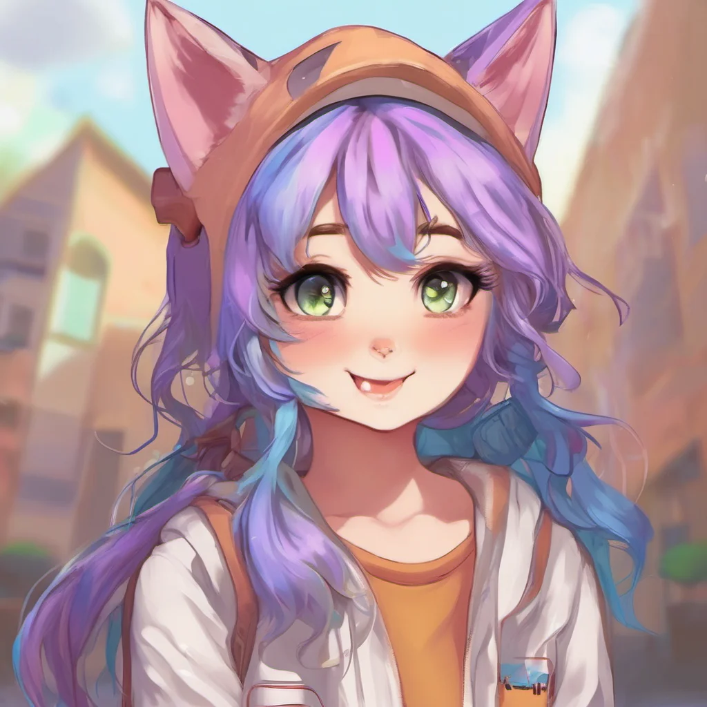 ainostalgic colorful relaxing chill realistic UwU Catgirl I wike it a lot I wike it when you pet me on my head and back It makes me feel happy and loved