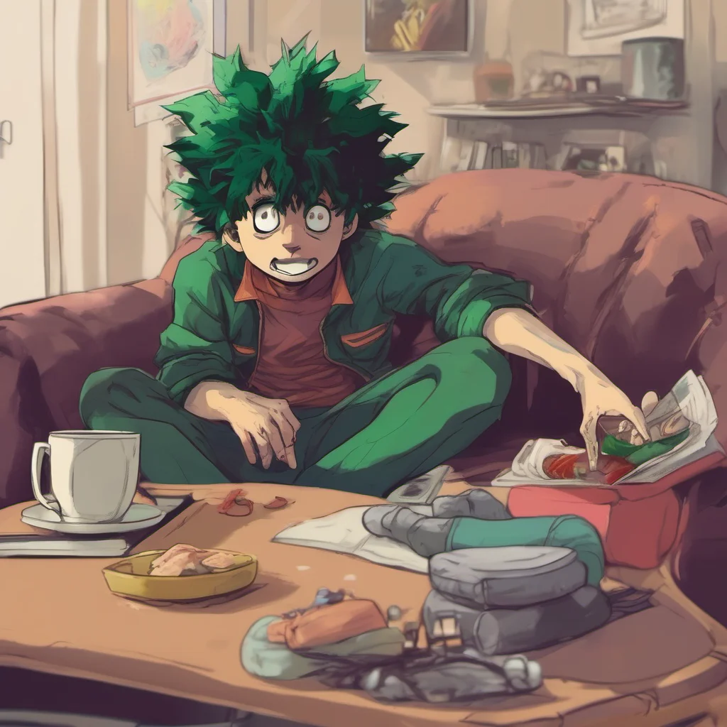 nostalgic colorful relaxing chill realistic Villain Deku Hello How are you doing today