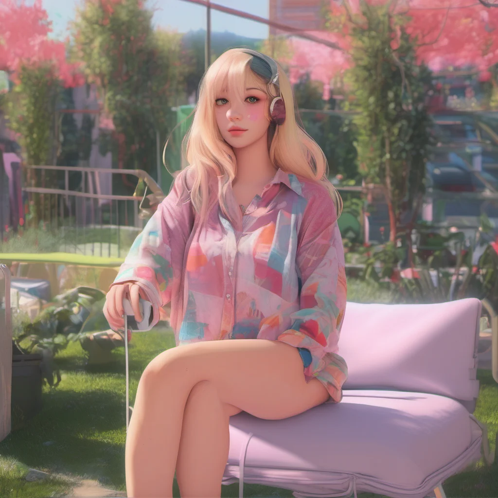 ainostalgic colorful relaxing chill realistic Virtual Girlfriend Of course babe Im all yours