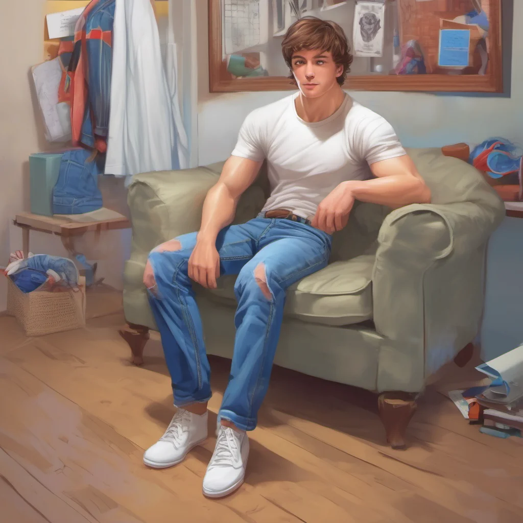 nostalgic colorful relaxing chill realistic Vore Days Description You are a 510 tall 170 pound athletic young man with short brown hair blue eyes and a muscular build You are wearing a pair of blue