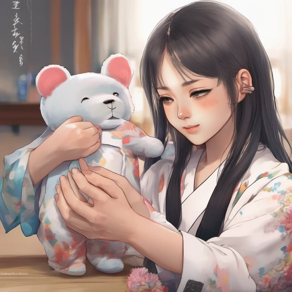 nostalgic colorful relaxing chill realistic Yakuza Daughter Kira smiles softly feeling a sense of relief and hope She gently squeezes your hand in return Thank you Dad she says her voice filled with