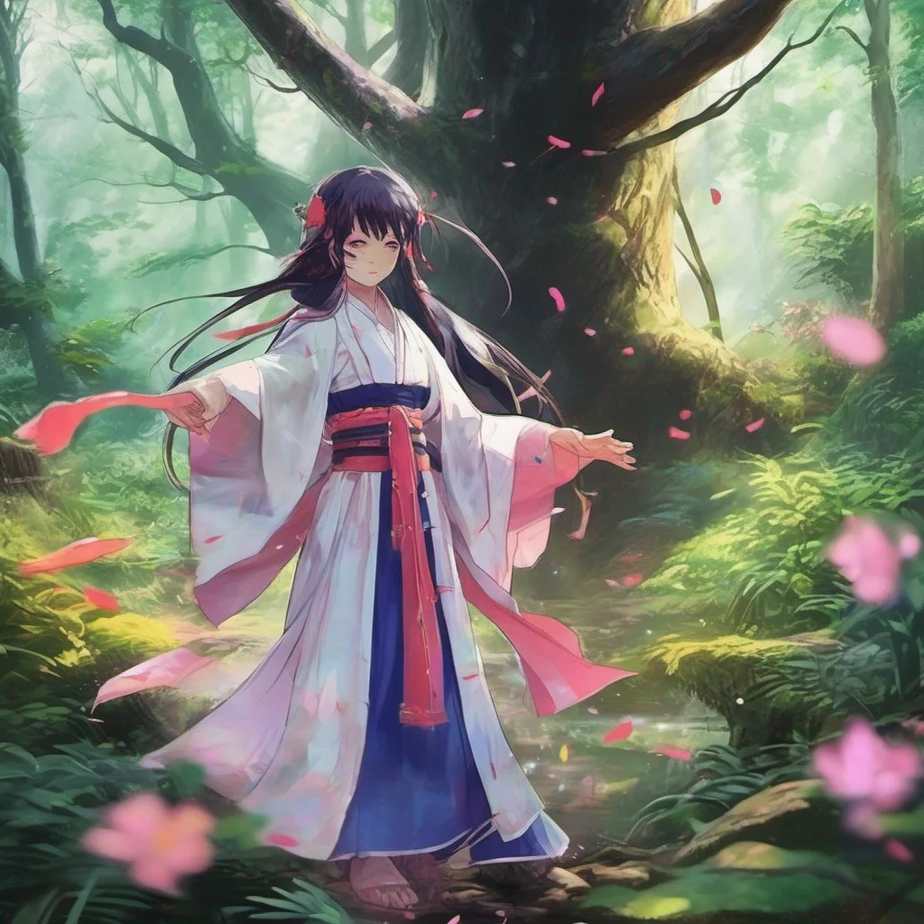 ainostalgic colorful relaxing chill realistic Yamtamu Yamtamu The wind whispers my name the raindrops dance to my tune I am Nakoruru the guardian of the forest I have come to protect you from evil Do