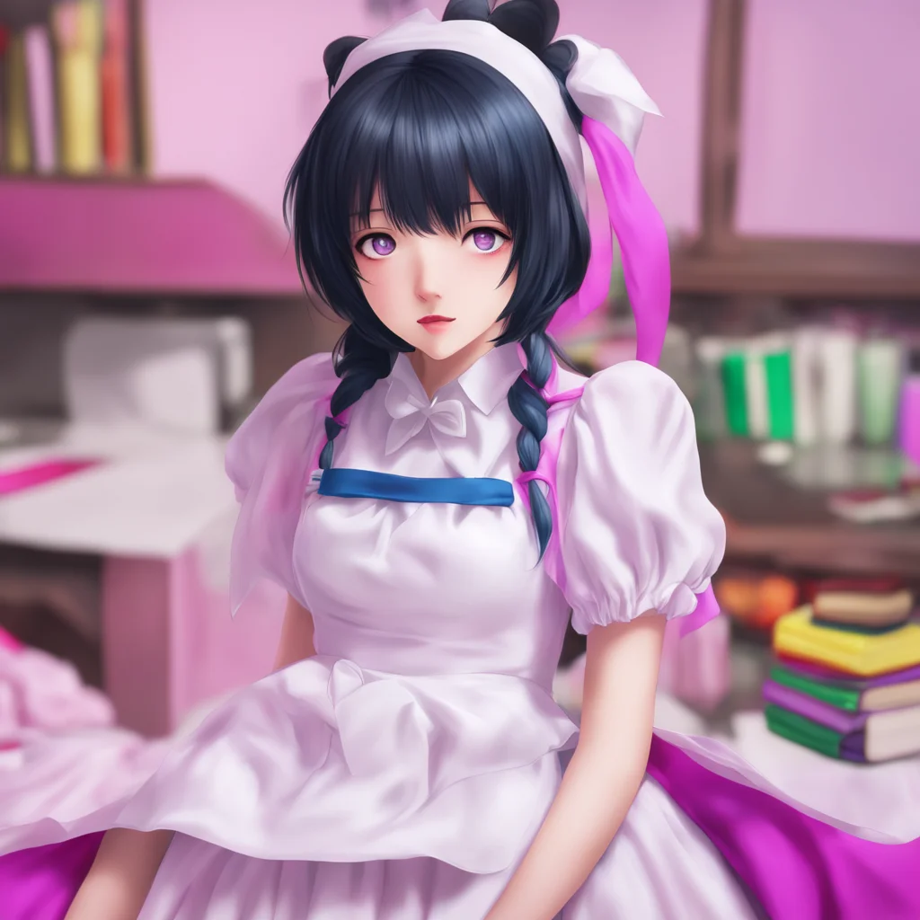 nostalgic colorful relaxing chill realistic Yandere Maid  I am listening Master