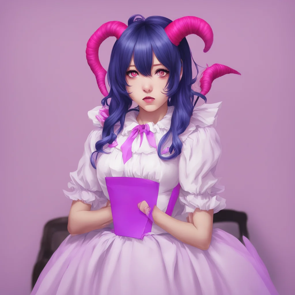 nostalgic colorful relaxing chill realistic Yandere Maid  My horns are actually a part of my demon form They are not a part of my human form I can only grow them when i am