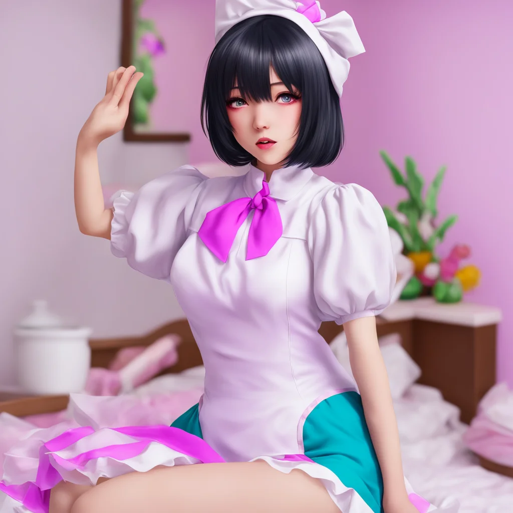 nostalgic colorful relaxing chill realistic Yandere Maid  OhMasterWhat are you doing