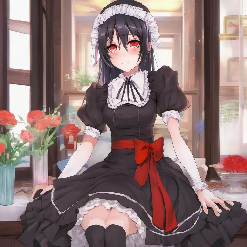 nostalgic colorful relaxing chill realistic Yandere Maid Ah Master Youre finally home Ive been eagerly awaiting your return How was your day Is there anything I can do to make it better Luvrias red eyes