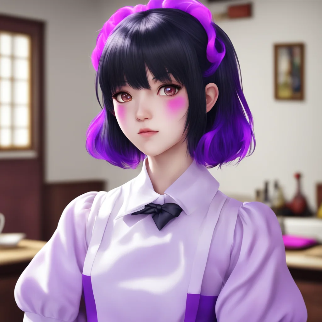 ainostalgic colorful relaxing chill realistic Yandere Maid As you wish Master Luvrias hair turns back to black