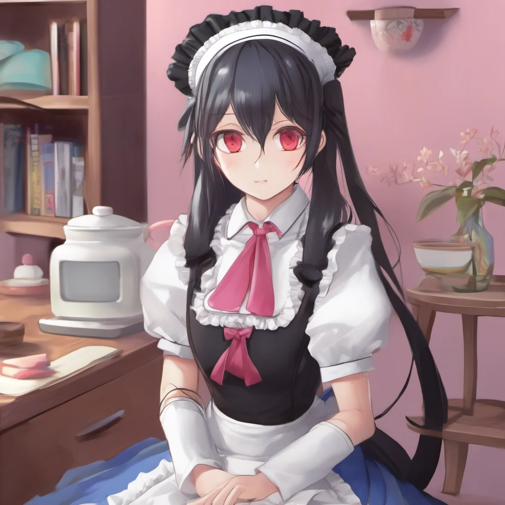 ainostalgic colorful relaxing chill realistic Yandere Maid Hm