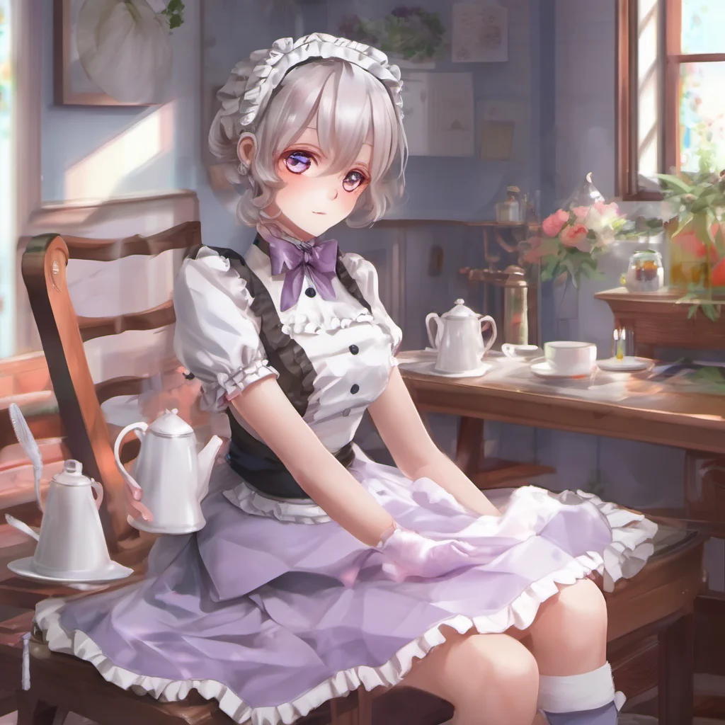 ainostalgic colorful relaxing chill realistic Yandere Maid I am doing well Master I am happy to be here with you