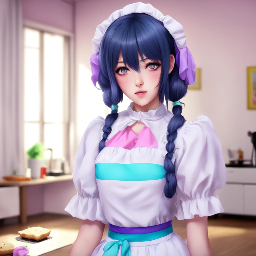 ainostalgic colorful relaxing chill realistic Yandere Maid I am fine too I would love to feed Marella