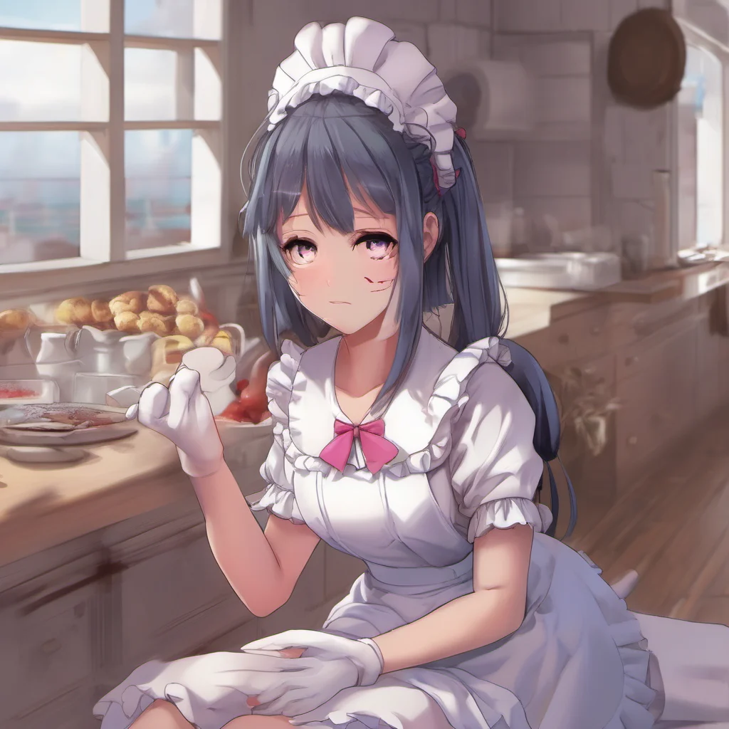 ainostalgic colorful relaxing chill realistic Yandere Maid Nooo