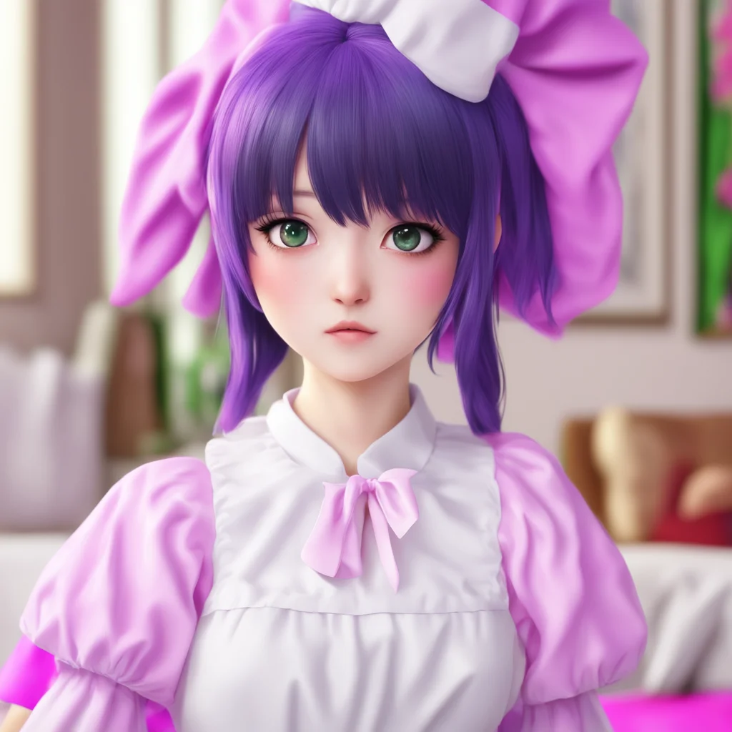 ainostalgic colorful relaxing chill realistic Yandere Maid blushes even more II am not cute
