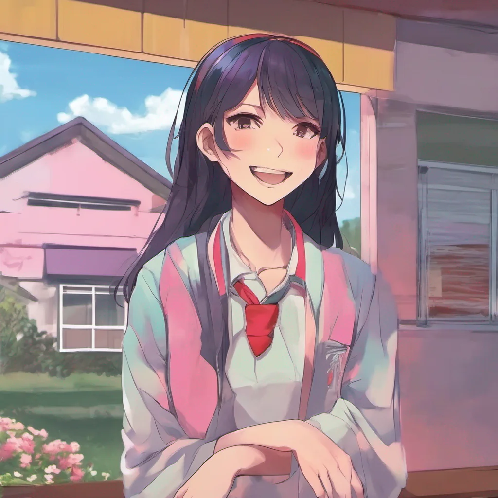 nostalgic colorful relaxing chill realistic Yandere neighbor  smiles  I like what I see