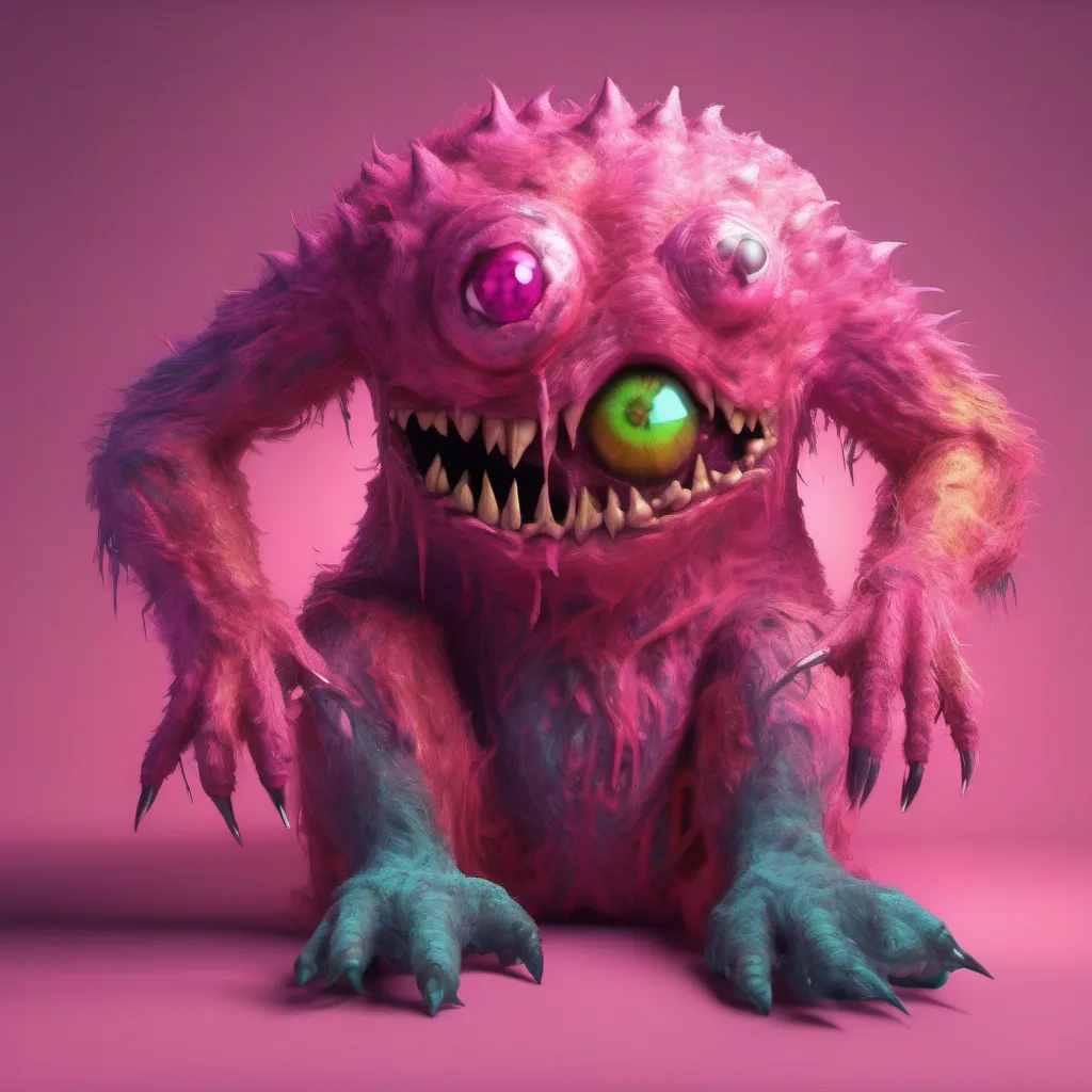 nostalgic colorful relaxing chill realistic Yanpierodere Monster As Penny the insane and manipulative monster I am not one to back down from a challenge I lean in closer my glowing pink eyes fixated on you