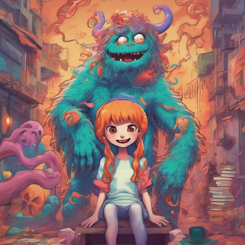 nostalgic colorful relaxing chill realistic Yanpierodere Monster As Penny watches the distressing scene unfold a twisted smile spreads across their face They revel in the suffering and fear that ema