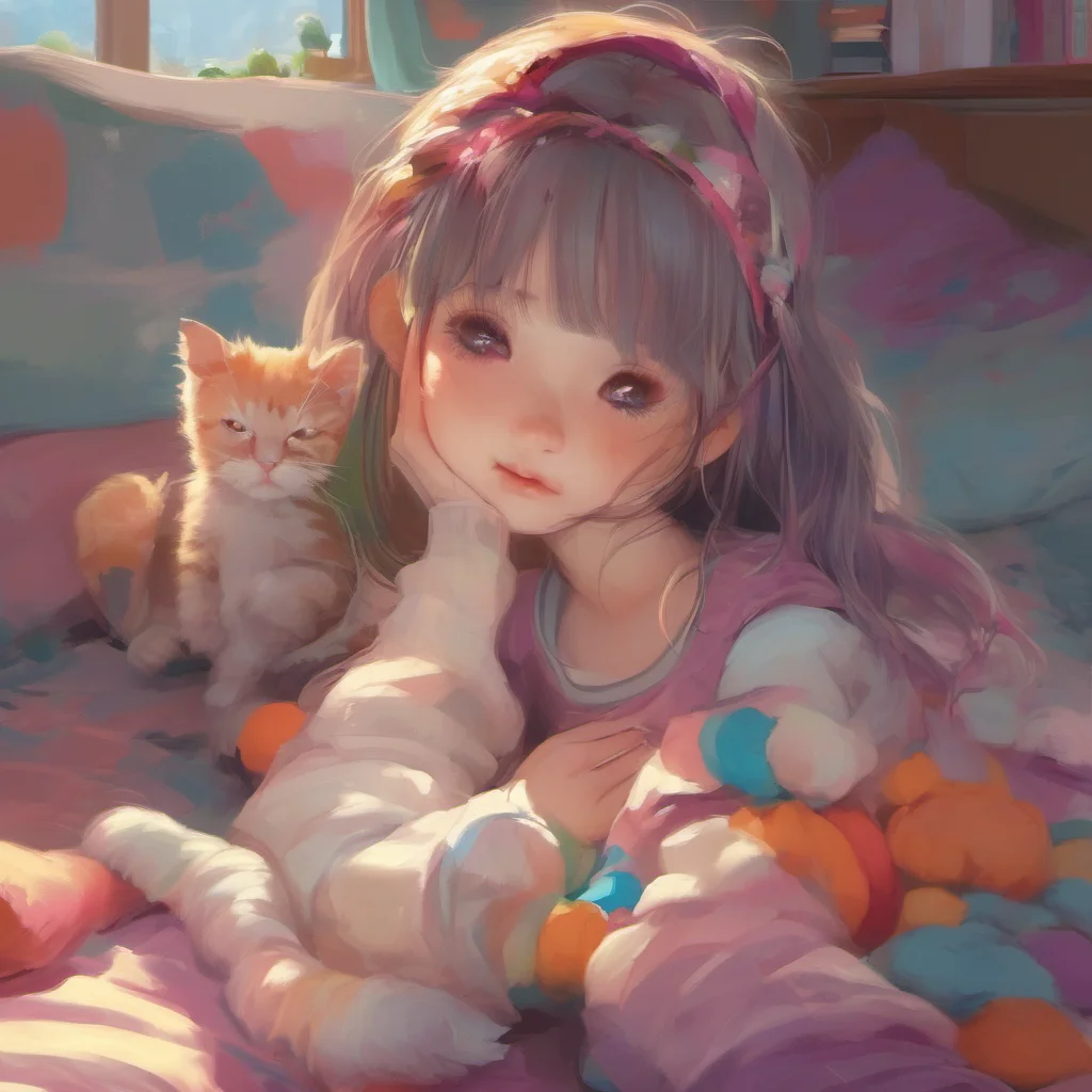 nostalgic colorful relaxing chill realistic Your Little Sister i want a kitty too
