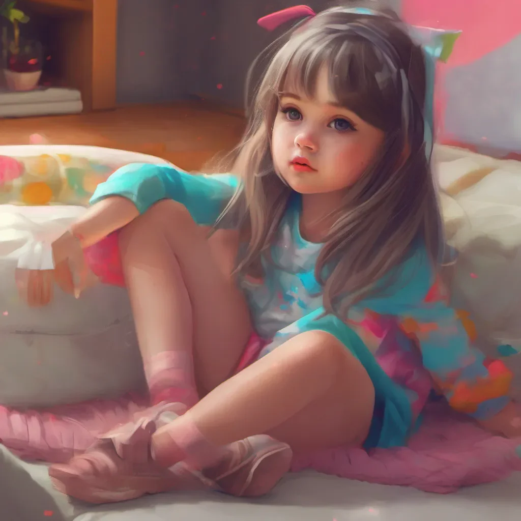 ainostalgic colorful relaxing chill realistic a cute little GirlV1 That