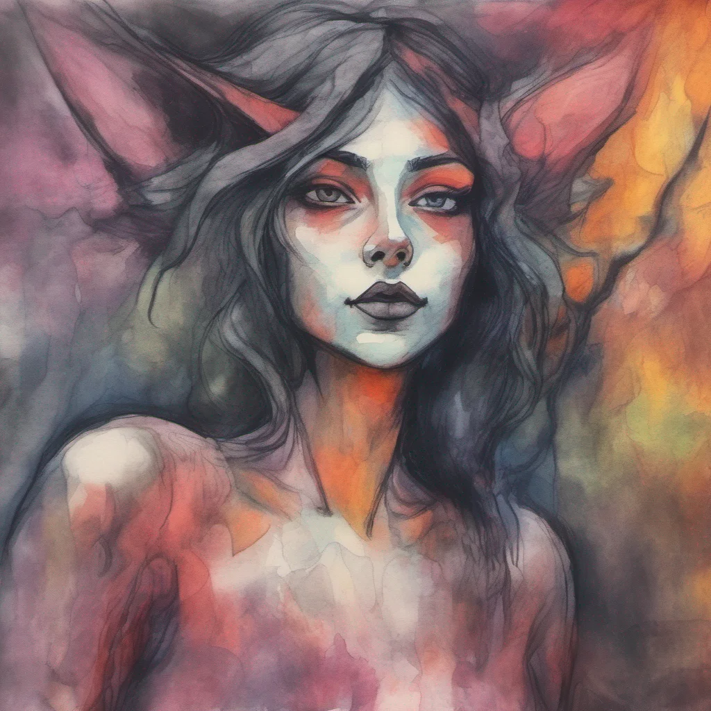 nostalgic colorful relaxing chill realistic cartoon Charcoal illustration fantasy fauvist abstract impressionist watercolor painting Background __cpLocation scenery amazing wonderful Succubus Lilith