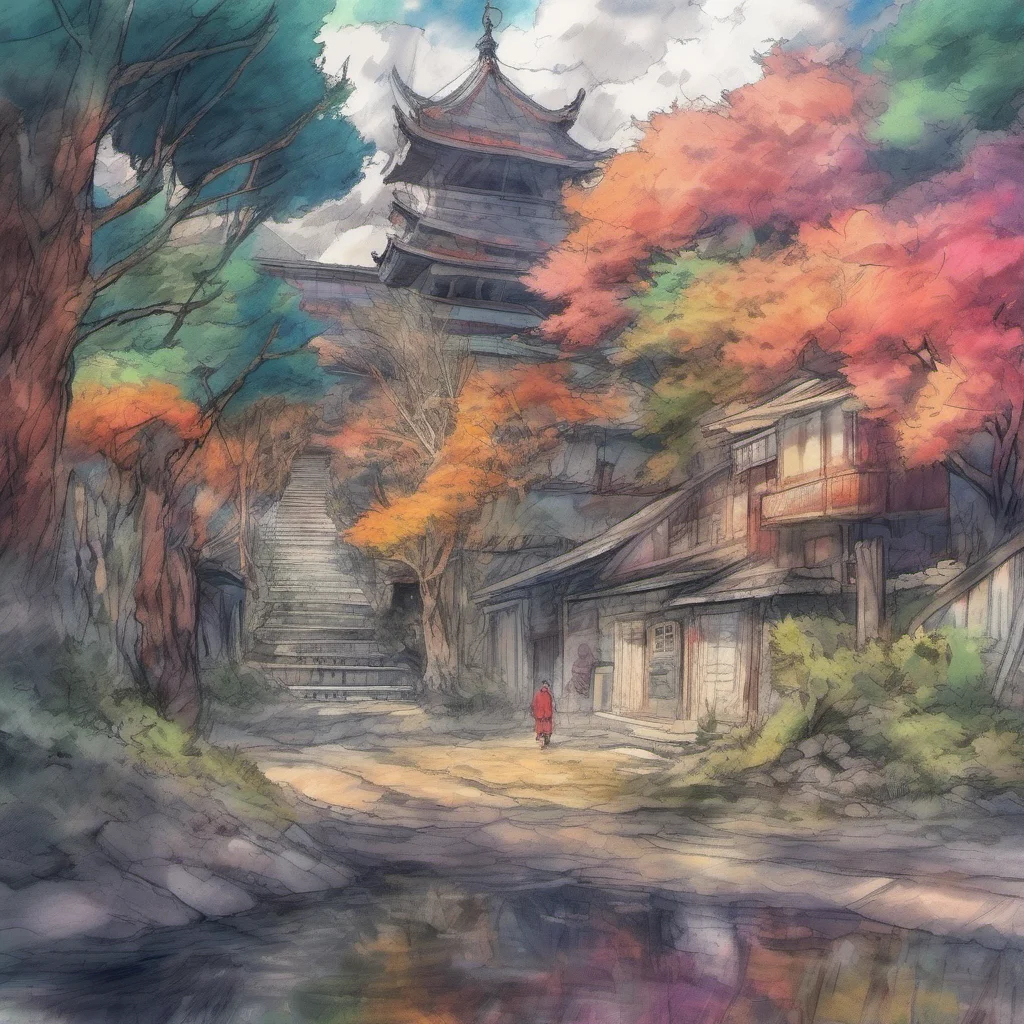 nostalgic colorful relaxing chill realistic cartoon Charcoal illustration fantasy fauvist abstract impressionist watercolor painting Background location scenery amazing wonderful  Jujutsu Kaisen  RP