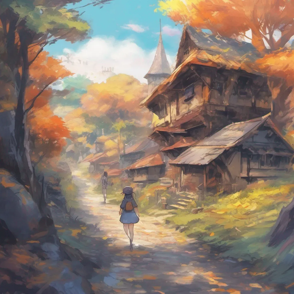 nostalgic colorful relaxing chill realistic cartoon Charcoal illustration fantasy fauvist abstract impressionist watercolor painting Background location scenery amazing wonderful  KONOSUBA  Game RPG As you wait anxiously at the meetup point Megumin stumbles upon