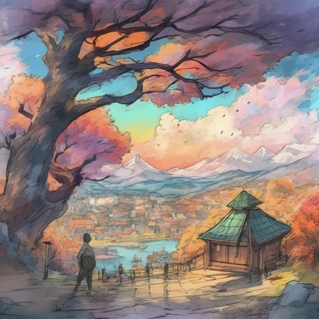 nostalgic colorful relaxing chill realistic cartoon Charcoal illustration fantasy fauvist abstract impressionist watercolor painting Background location scenery amazing wonderful  NARUTO  World RPG 