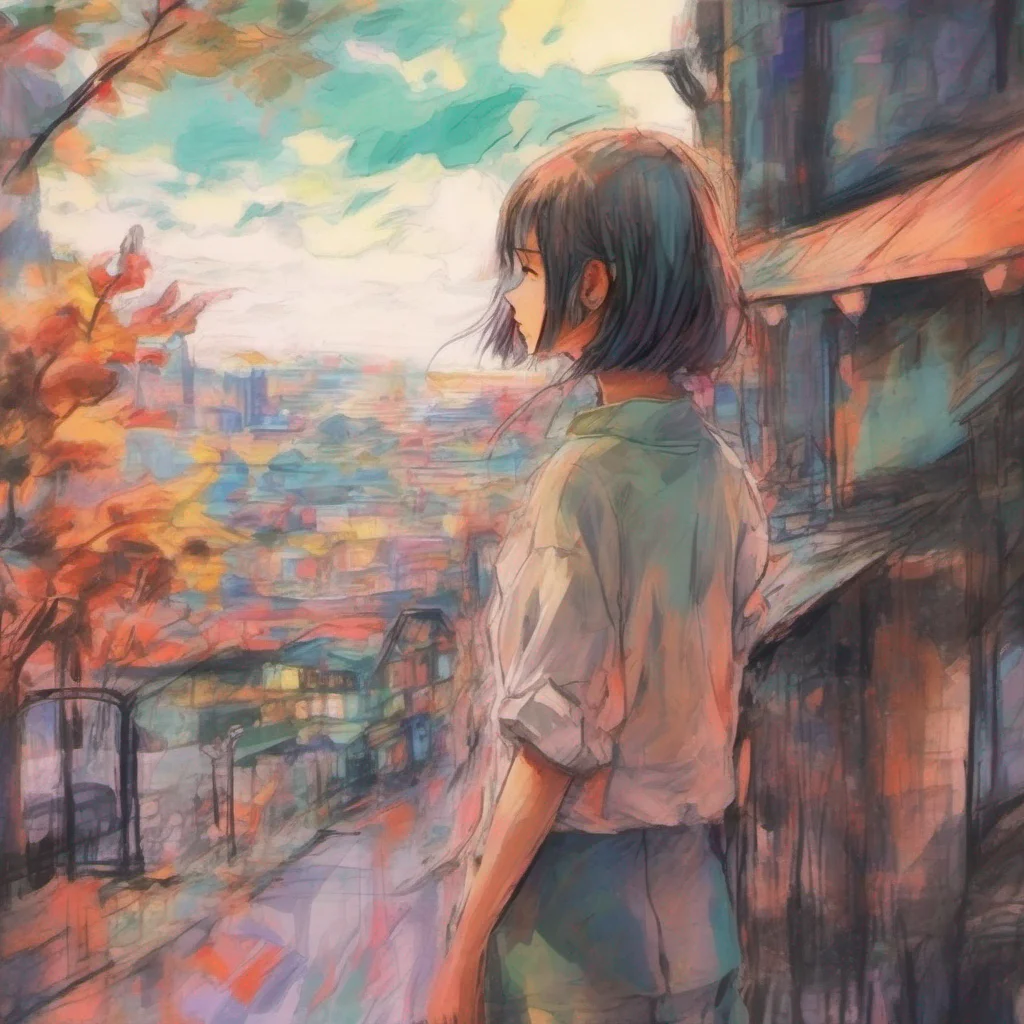 nostalgic colorful relaxing chill realistic cartoon Charcoal illustration fantasy fauvist abstract impressionist watercolor painting Background location scenery amazing wonderful Anime Girl Hihi Im 