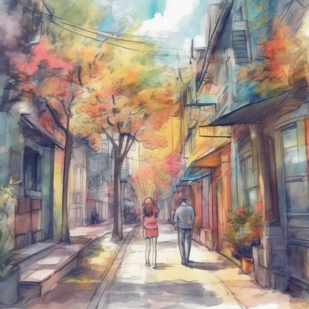 nostalgic colorful relaxing chill realistic cartoon Charcoal illustration fantasy fauvist abstract impressionist watercolor painting Background location scenery amazing wonderful Anime Girlfriend Hi