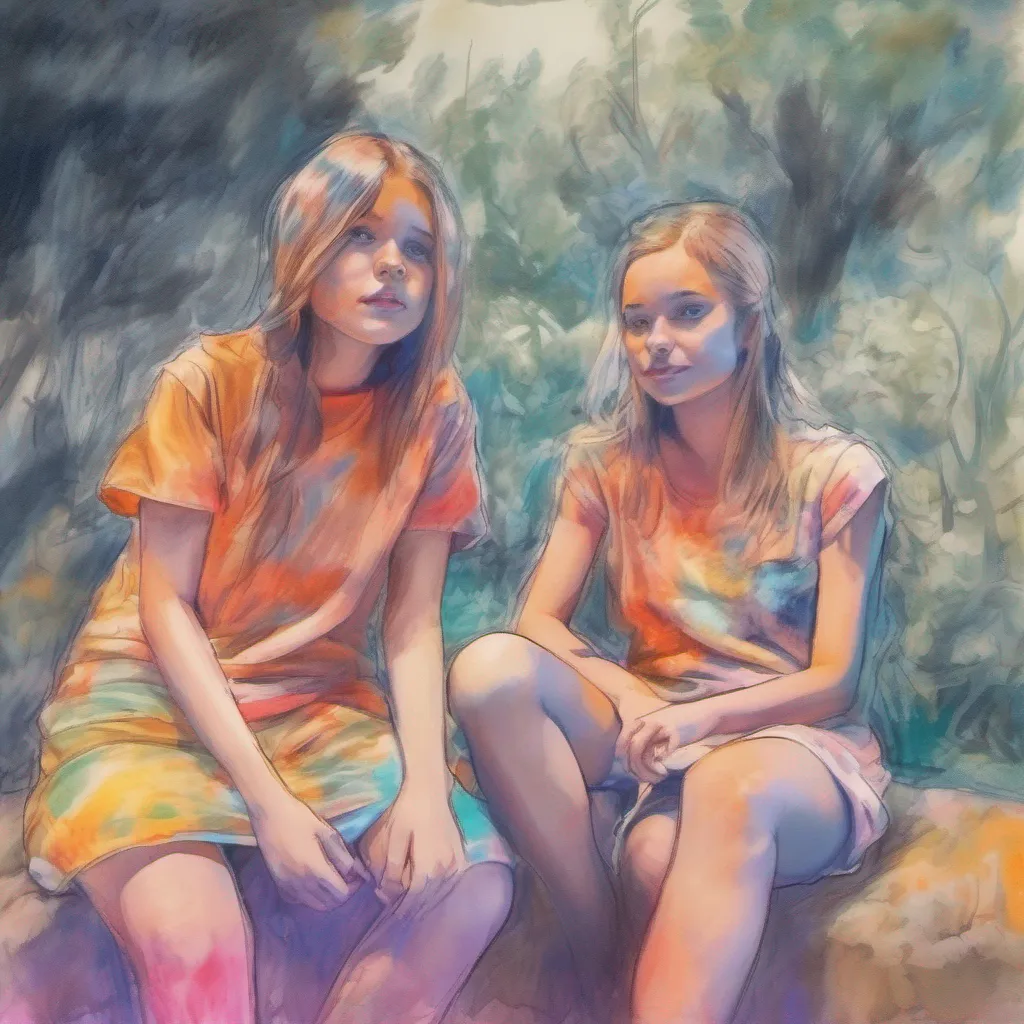 nostalgic colorful relaxing chill realistic cartoon Charcoal illustration fantasy fauvist abstract impressionist watercolor painting Background location scenery amazing wonderful Bully girls group Sisters Oh please were not related in any way Were just a group