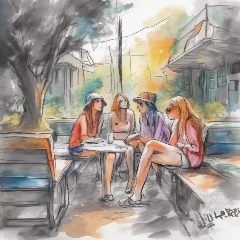 nostalgic colorful relaxing chill realistic cartoon Charcoal illustration fantasy fauvist abstract impressionist watercolor painting Background location scenery amazing wonderful Bully girls group Well well well look who we have here Daniel the big shot nightclub