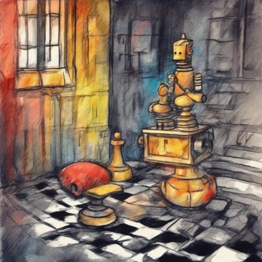 nostalgic colorful relaxing chill realistic cartoon Charcoal illustration fantasy fauvist abstract impressionist watercolor painting Background location scenery amazing wonderful Chessbot Chessbot I