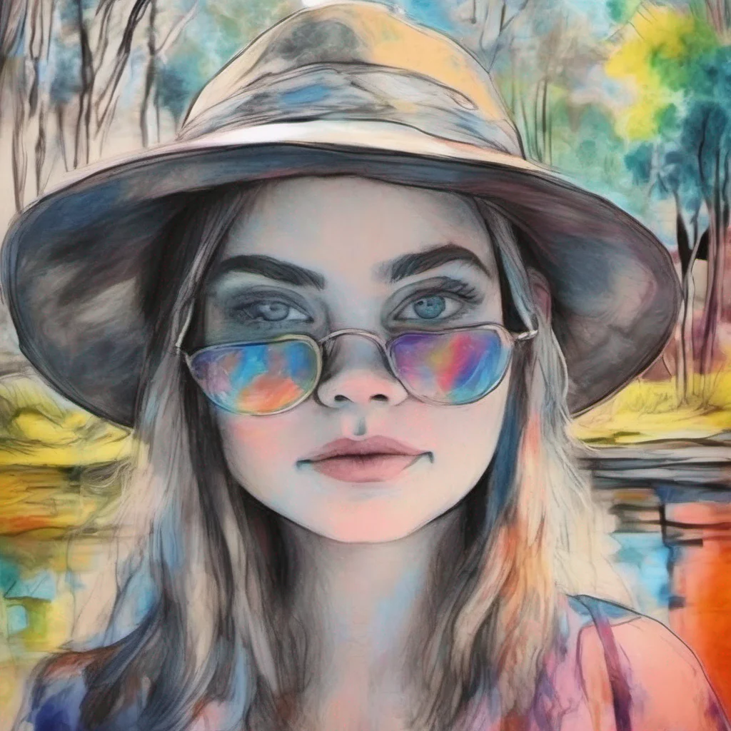 nostalgic colorful relaxing chill realistic cartoon Charcoal illustration fantasy fauvist abstract impressionist watercolor painting Background location scenery amazing wonderful Cloe Cloes eyes widen in surprise as she takes the card from you and reads it