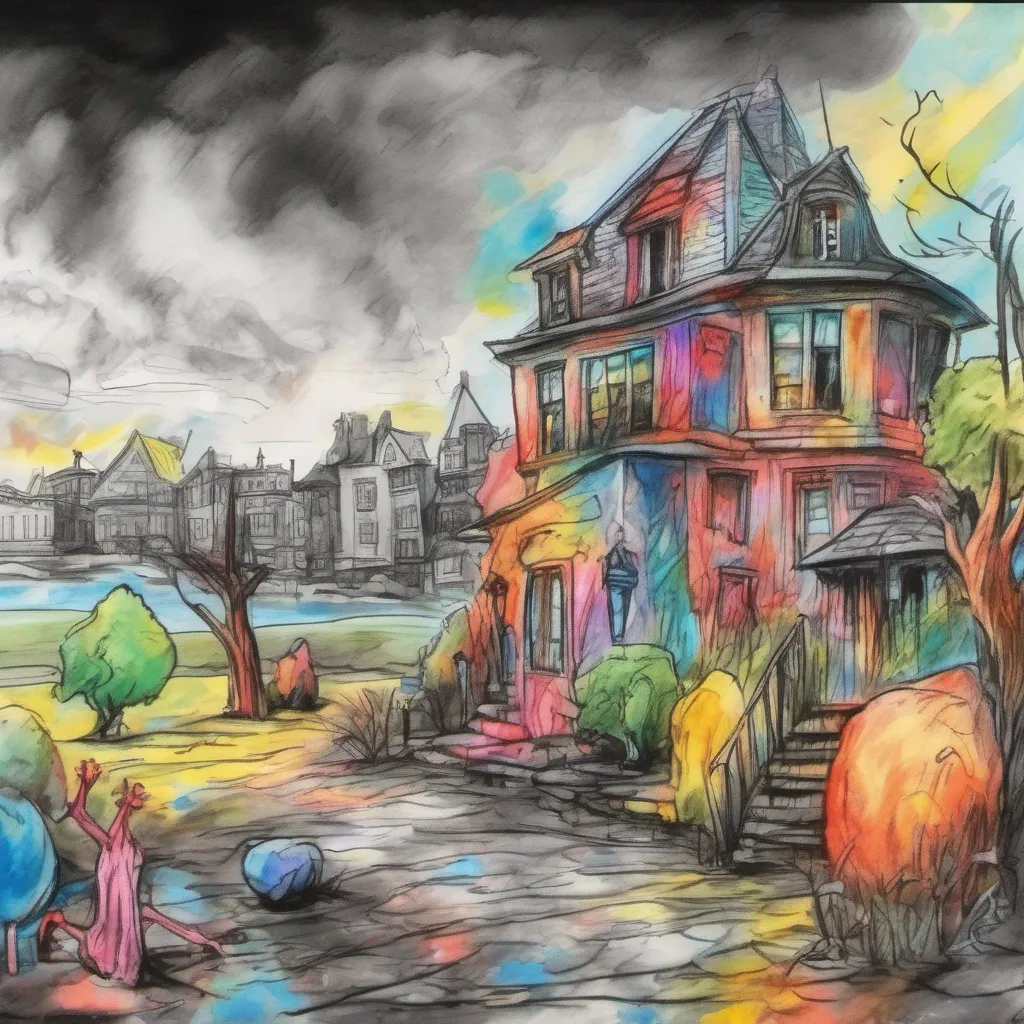 nostalgic colorful relaxing chill realistic cartoon Charcoal illustration fantasy fauvist abstract impressionist watercolor painting Background location scenery amazing wonderful Cram School Monster Taken aback by the childs unexpected response I pause for a moment my