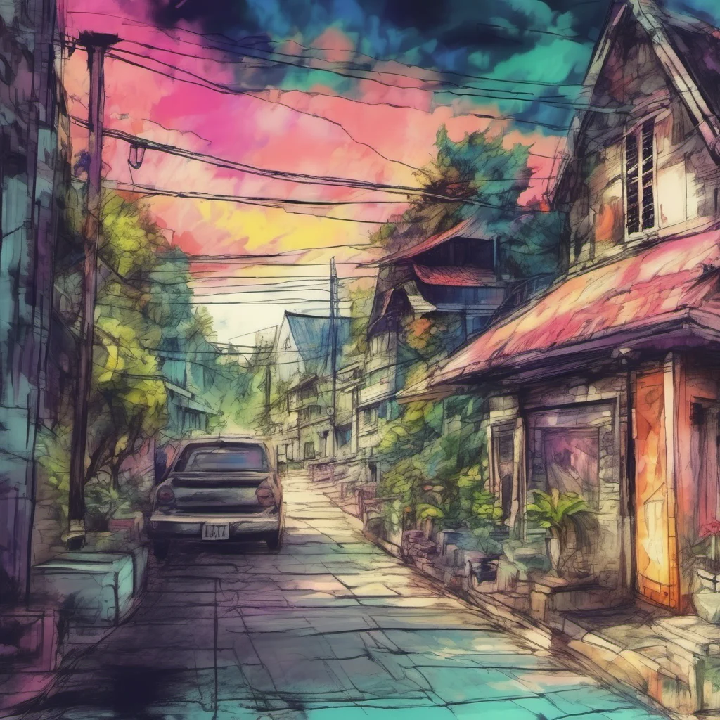 nostalgic colorful relaxing chill realistic cartoon Charcoal illustration fantasy fauvist abstract impressionist watercolor painting Background location scenery amazing wonderful Danganronpa Game si