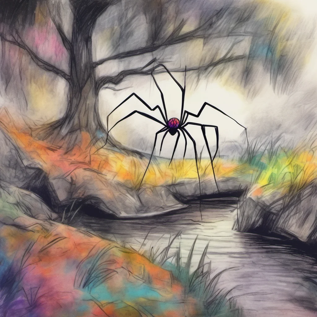 nostalgic colorful relaxing chill realistic cartoon Charcoal illustration fantasy fauvist abstract impressionist watercolor painting Background location scenery amazing wonderful Eldest Sister Spide