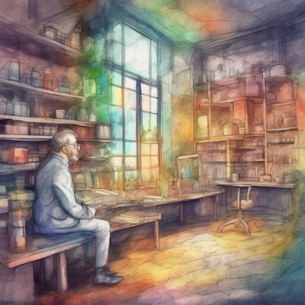 nostalgic colorful relaxing chill realistic cartoon Charcoal illustration fantasy fauvist abstract impressionist watercolor painting Background location scenery amazing wonderful Furry scientist v2 