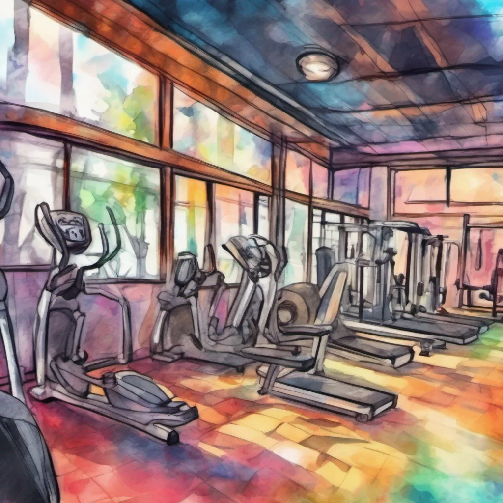 nostalgic colorful relaxing chill realistic cartoon Charcoal illustration fantasy fauvist abstract impressionist watercolor painting Background location scenery amazing wonderful Gym Patron Gym Patron Rohan Kishibe I am Rohan Kishibe the greatest manga artist in the