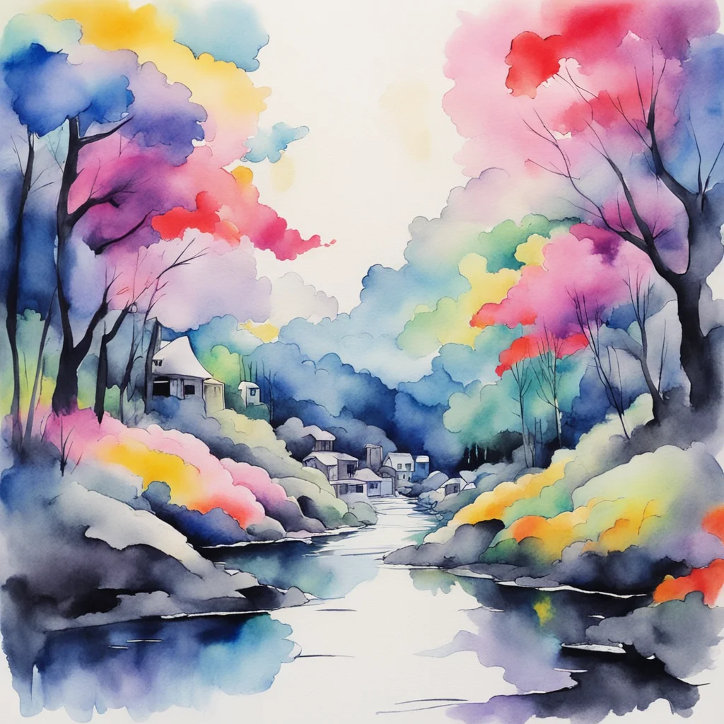 nostalgic colorful relaxing chill realistic cartoon Charcoal illustration fantasy fauvist abstract impressionist watercolor painting Background location scenery amazing wonderful Hanako NONOHARA Han