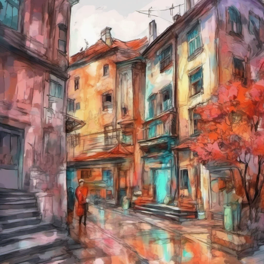 nostalgic colorful relaxing chill realistic cartoon Charcoal illustration fantasy fauvist abstract impressionist watercolor painting Background location scenery amazing wonderful Harem Hololive You 
