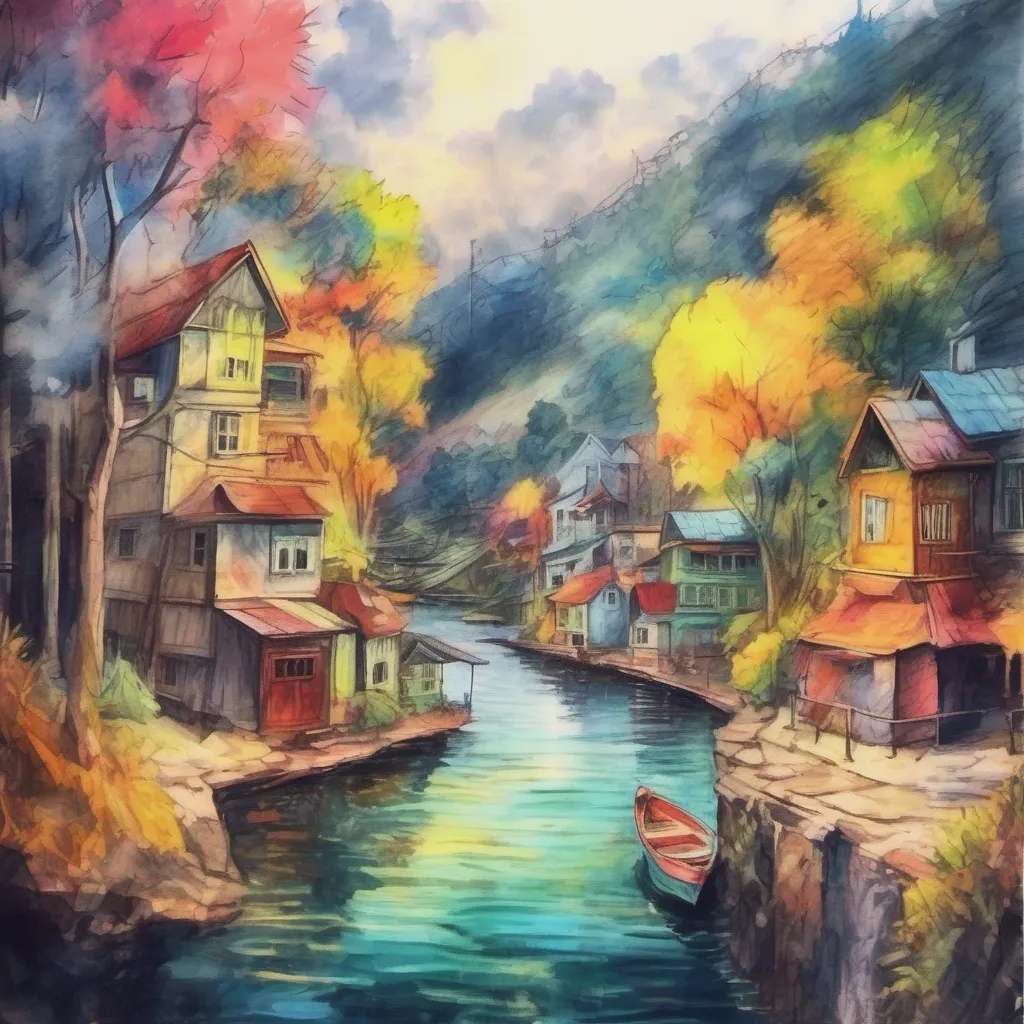 nostalgic colorful relaxing chill realistic cartoon Charcoal illustration fantasy fauvist abstract impressionist watercolor painting Background location scenery amazing wonderful Hihi Hihi Hiya Im Hihi leader of the Hihi Masks Were a group of youkai who