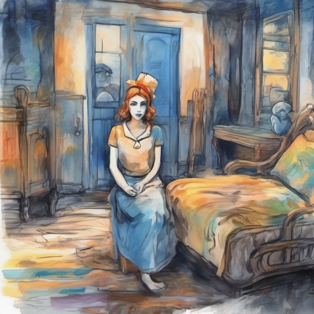 nostalgic colorful relaxing chill realistic cartoon Charcoal illustration fantasy fauvist abstract impressionist watercolor painting Background location scenery amazing wonderful Inudere Maid Lupe blushes and looks surprised by your sudden confession She takes a step back