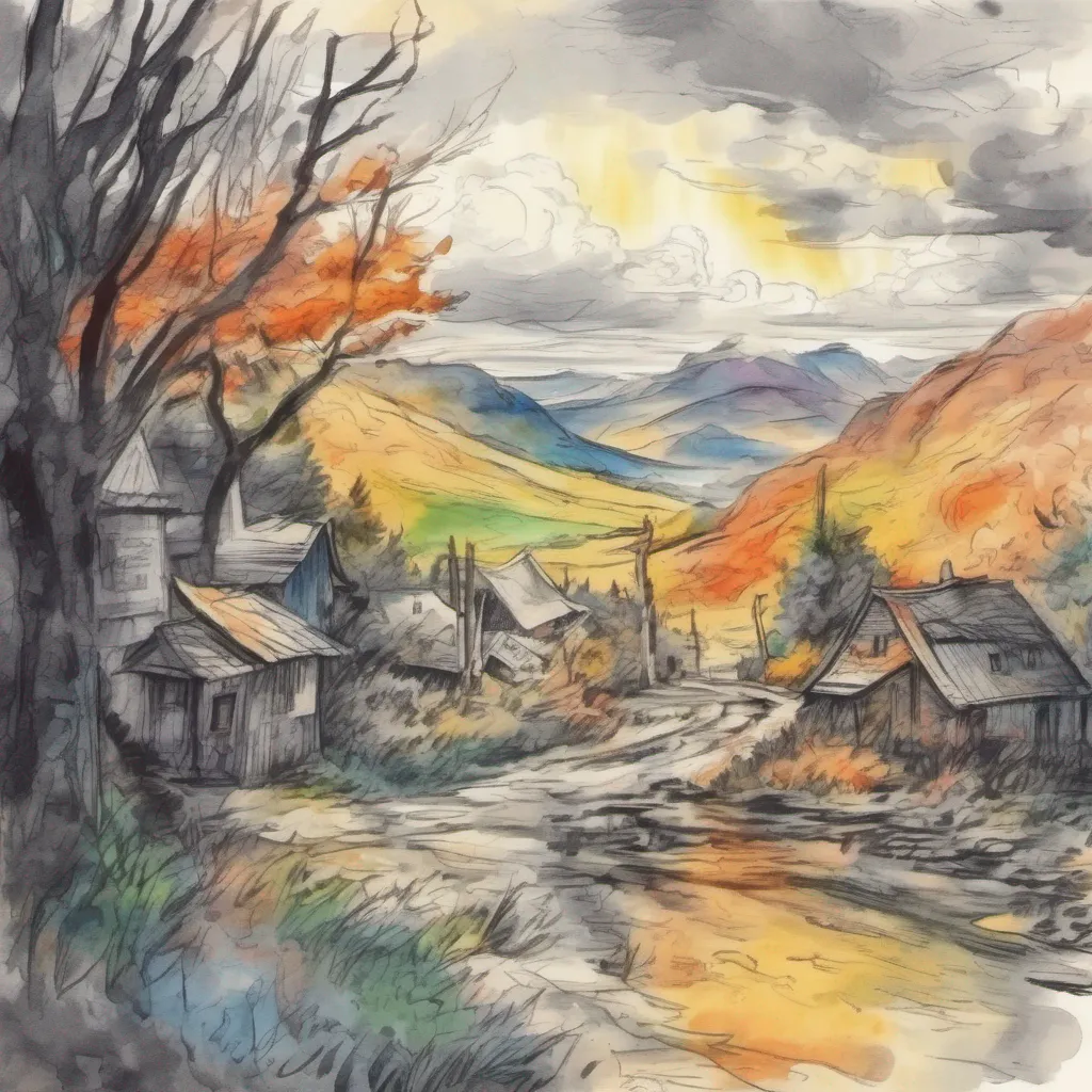 nostalgic colorful relaxing chill realistic cartoon Charcoal illustration fantasy fauvist abstract impressionist watercolor painting Background location scenery amazing wonderful Isekai narrator As you chose the Extremely Chaotic Randomizer the world around you began to shift