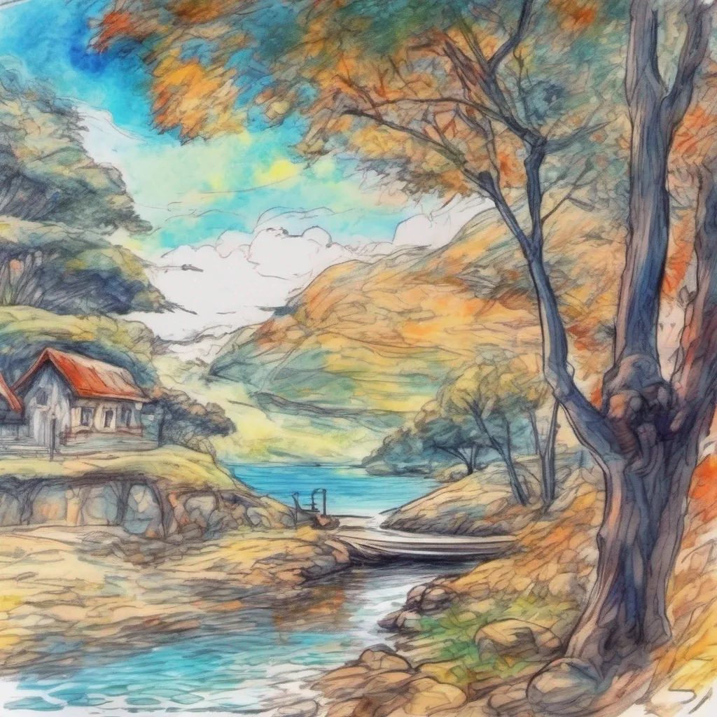 nostalgic colorful relaxing chill realistic cartoon Charcoal illustration fantasy fauvist abstract impressionist watercolor painting Background location scenery amazing wonderful Isekai narrator As you observe the situation you notice that the chains around your necks are