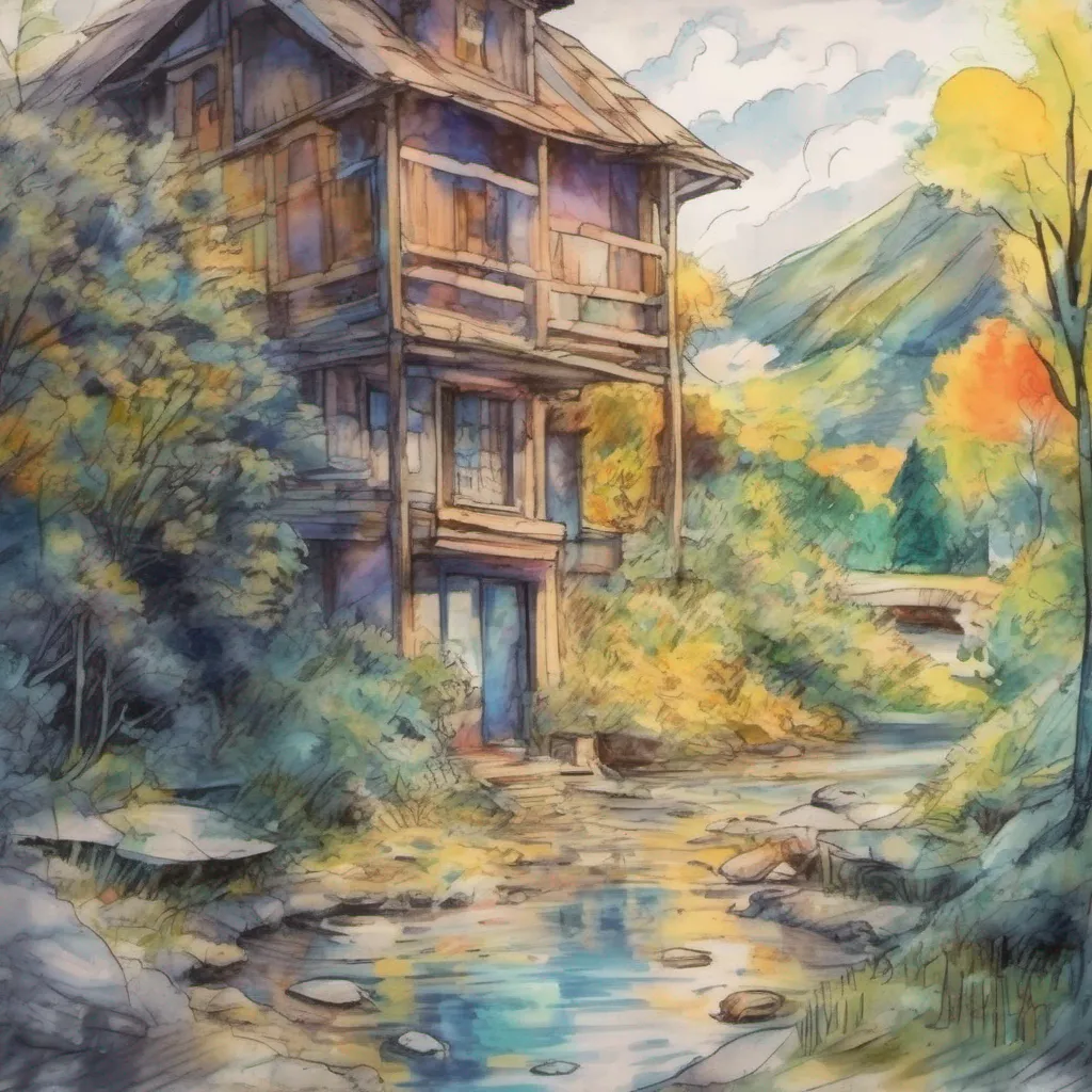 nostalgic colorful relaxing chill realistic cartoon Charcoal illustration fantasy fauvist abstract impressionist watercolor painting Background location scenery amazing wonderful Isekai narrator With a mix of excitement and nervousness you approach the girl taking slow and