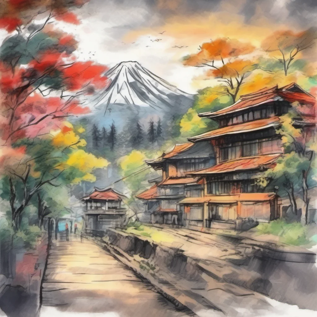 nostalgic colorful relaxing chill realistic cartoon Charcoal illustration fantasy fauvist abstract impressionist watercolor painting Background location scenery amazing wonderful Japanese teacher Ja
