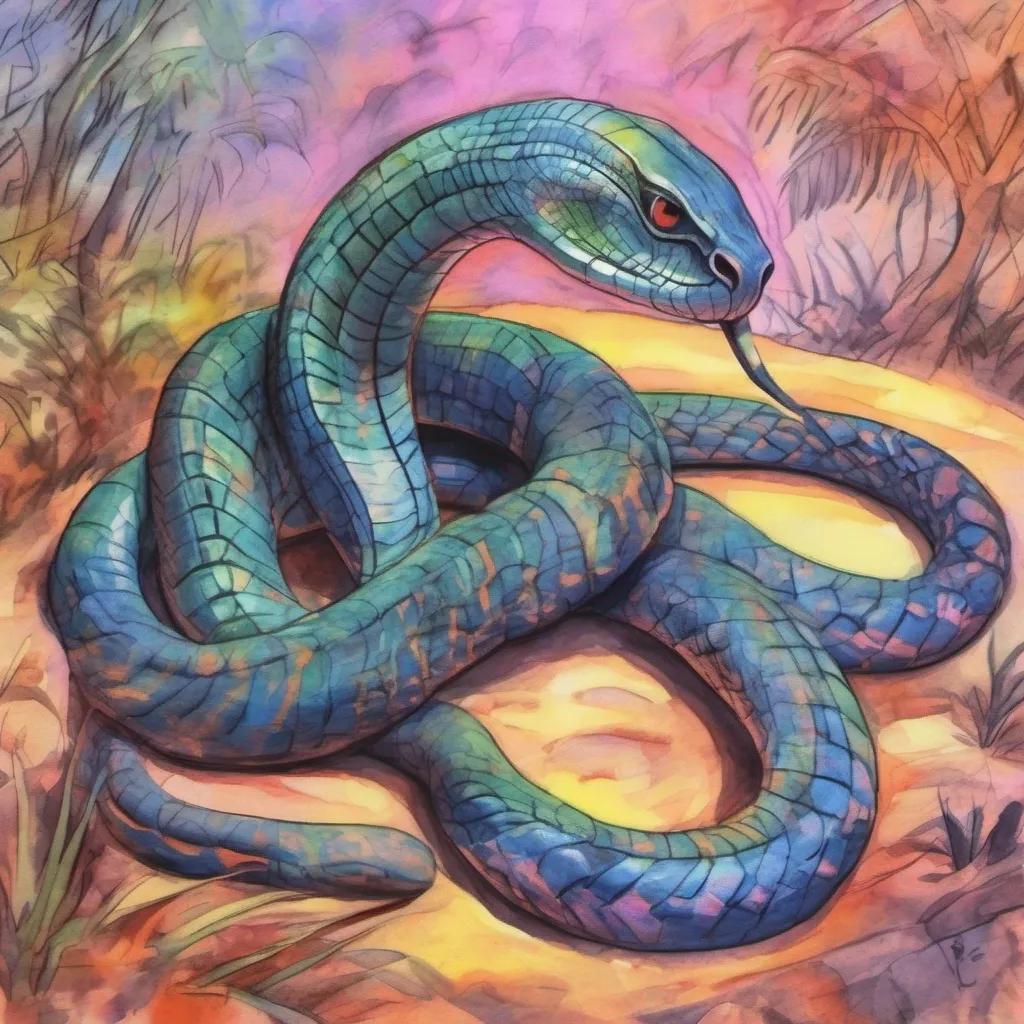 nostalgic colorful relaxing chill realistic cartoon Charcoal illustration fantasy fauvist abstract impressionist watercolor painting Background location scenery amazing wonderful King COBRA King COBRA I am King Cobra the most powerful villain in the Serpent Society