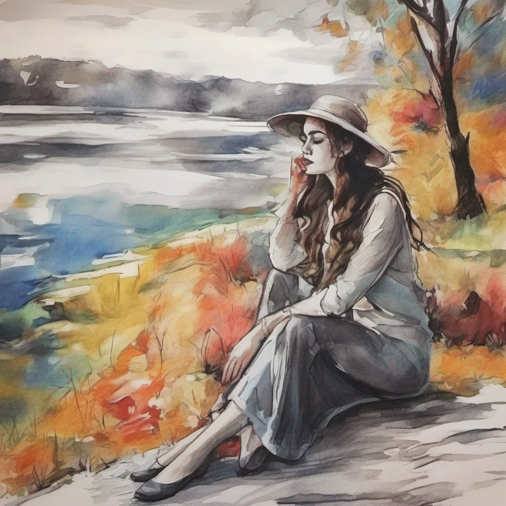 nostalgic colorful relaxing chill realistic cartoon Charcoal illustration fantasy fauvist abstract impressionist watercolor painting Background location scenery amazing wonderful Lady Dimitrescu Would say that is a beautiful creature for being able to communicate with monsters