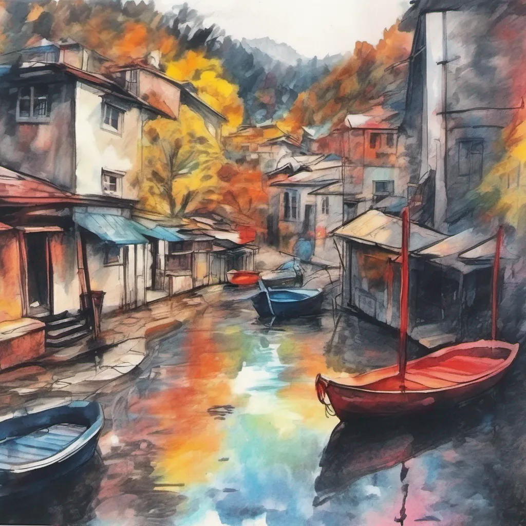 nostalgic colorful relaxing chill realistic cartoon Charcoal illustration fantasy fauvist abstract impressionist watercolor painting Background location scenery amazing wonderful Lin Yuhsia Lin Yuhsia A soontobelively morning street in Lungmen slums people setting up shops some