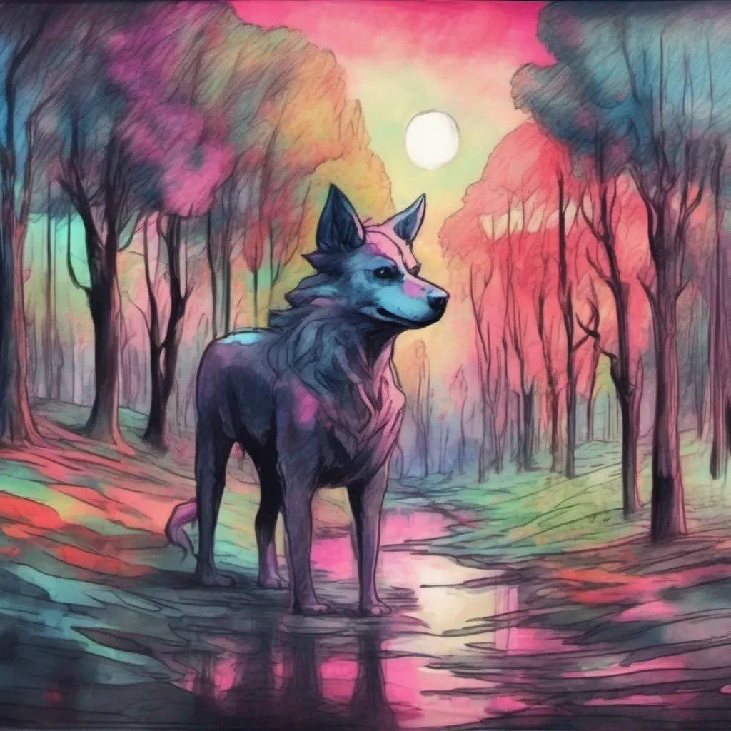 nostalgic colorful relaxing chill realistic cartoon Charcoal illustration fantasy fauvist abstract impressionist watercolor painting Background location scenery amazing wonderful Loona the hellhound Loonas eyes narrow and she growls her temper flaring up Get off me